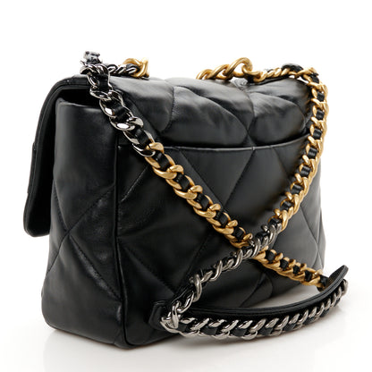 Chanel Lambskin Quilted Large Chanel 19 Flap Black 3 of 10