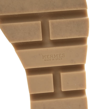 Hermes Calfskin Cork Eze 30 Sandals 37 White 7 of 9