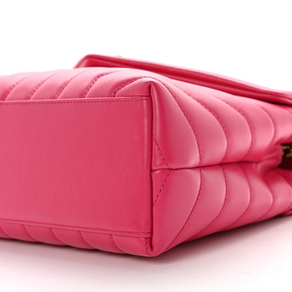 Saint Laurent Calfskin Y Quilted Monogram Small Loulou Chain Satchel Fresh Fuchsia 8 of 8