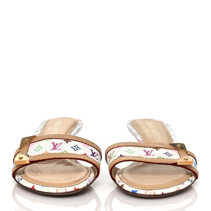 Louis Vuitton Monogram Multicolor Sandals White 37 2 of 8