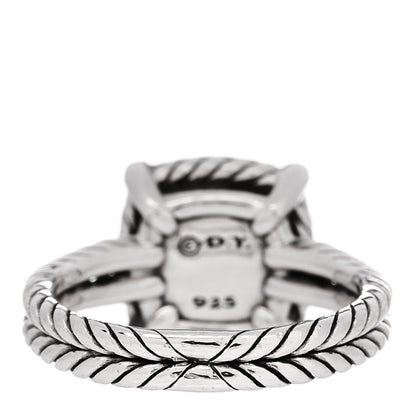 David Yurman Sterling Silver Diamond Black Orchid 9mm Chatelaine Pave Bezel Ring 53 6.5 4 of 5