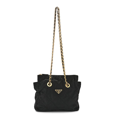Prada Nylon Tessuto Impuntu Quilted Flap Shoulder Bag Black 1 of 10