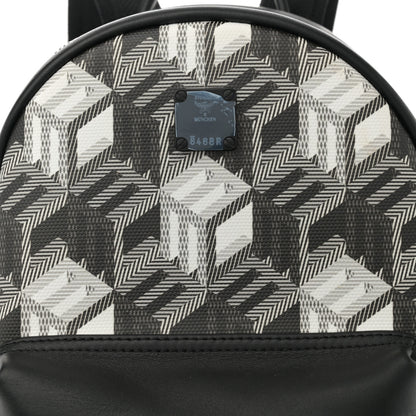 MCM Cubic Monogram Medium Backpack Black White 8 of 12