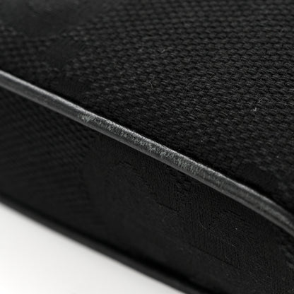 Gucci Monogram Jumbo GG Textured Dollar Calfskin Wristlet Messenger Bag Black 12 of 13