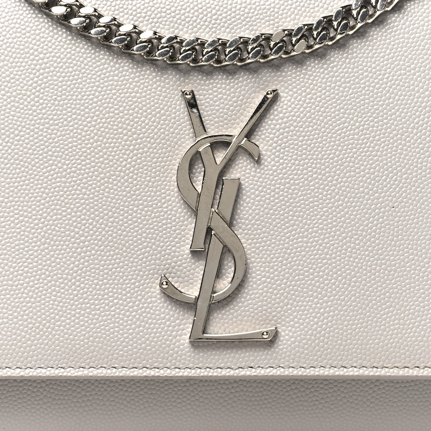 Saint Laurent Grain De Poudre Medium Classic Monogram Kate Satchel Souris 8 of 14