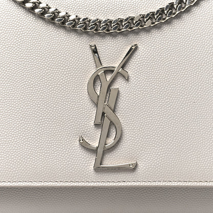 Saint Laurent Grain De Poudre Medium Classic Monogram Kate Satchel Souris 8 of 14