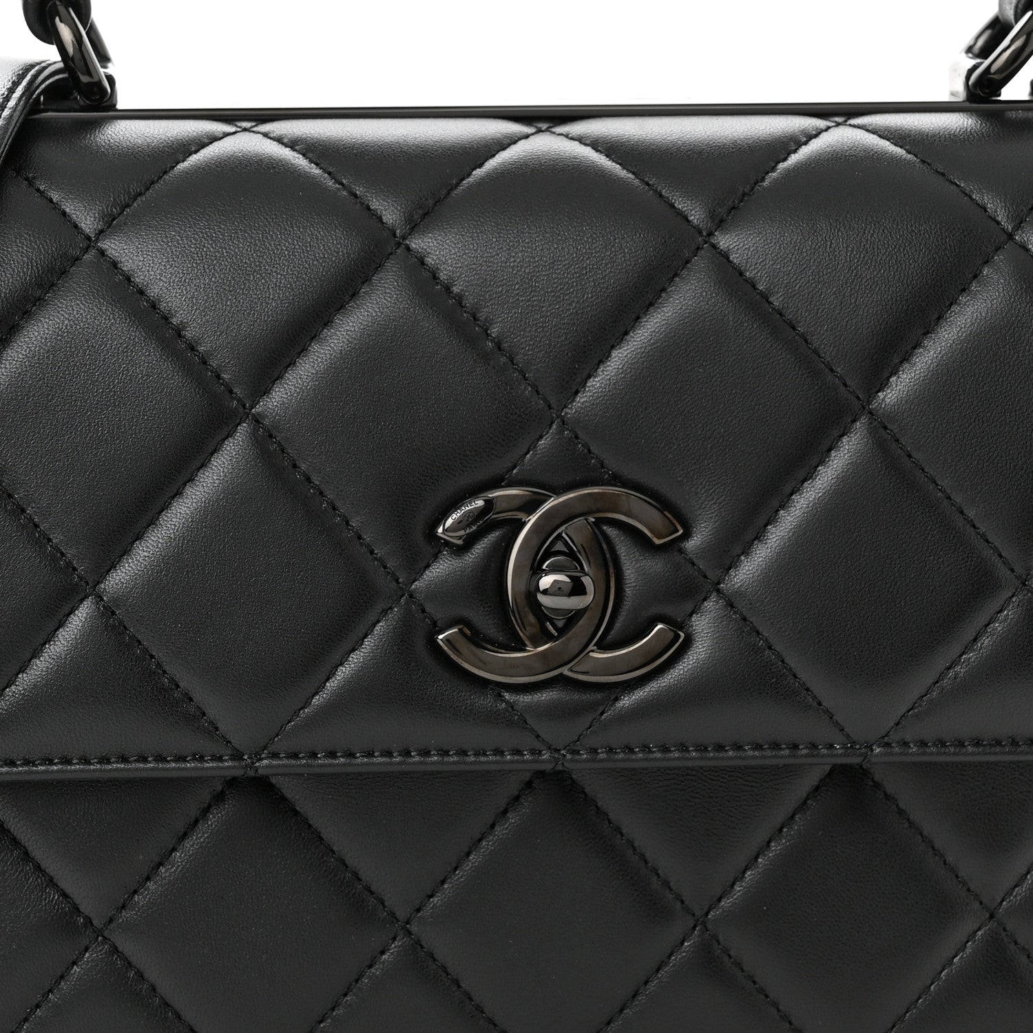 Chanel Lambskin Quilted Small Trendy CC Dual Handle Flap Bag So Black 7 of 9