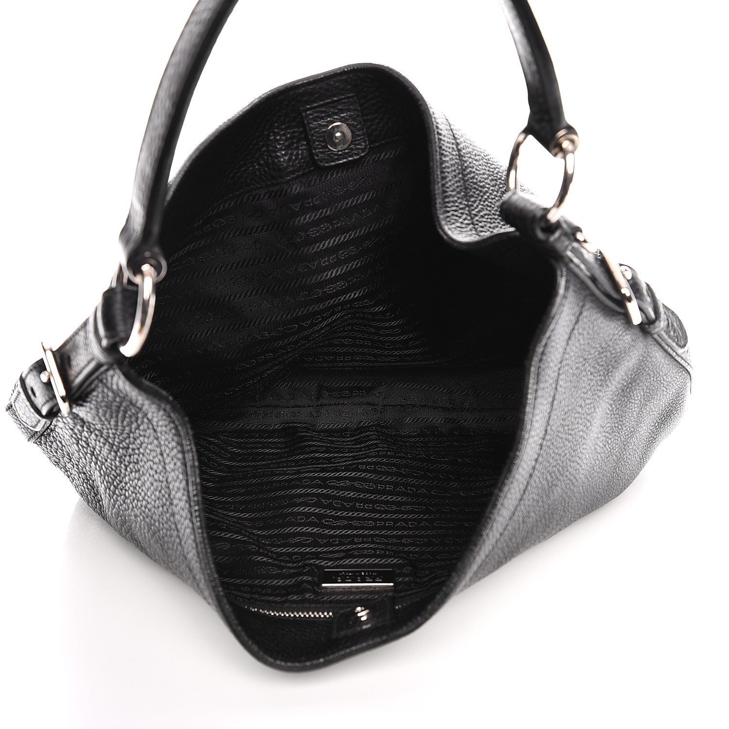 Prada Vitello Daino Hobo Nero Black 5 of 10
