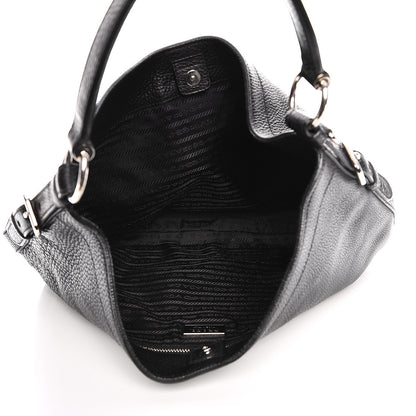 Prada Vitello Daino Hobo Nero Black 5 of 10