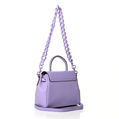 Versace Calfskin Medusa Small Top Handle Handbag Lilac 2 of 4