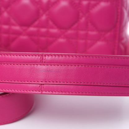 Christian Dior Lambskin Cannage Small Lucky Badges My Lady Dior Magenta 13 of 14