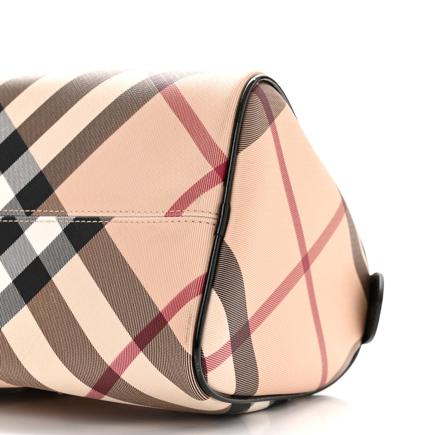 Nova Check Patent Small Chester Bowling Bag Black