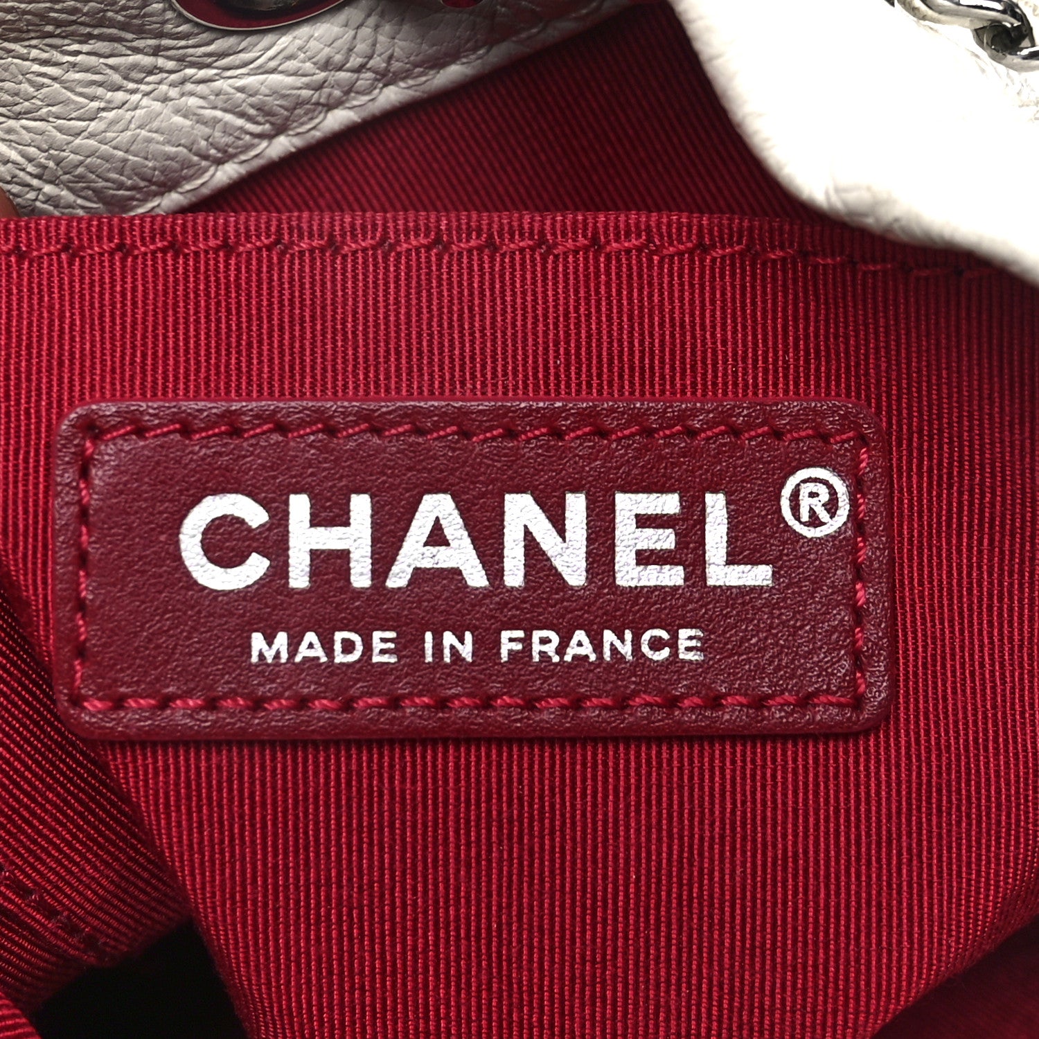 Chanel Aged Calfskin Quilted Small Gabrielle Bucket White Black 6 of 11