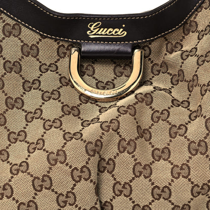 Gucci Monogram Large D Gold Hobo Dark Brown 8 of 15