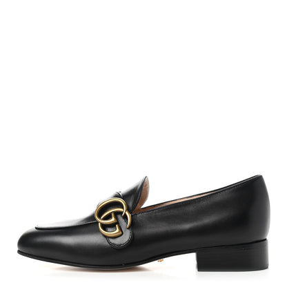 Gucci Malaga Kid Womens GG Marmont Loafers 35 Black 1 of 11
