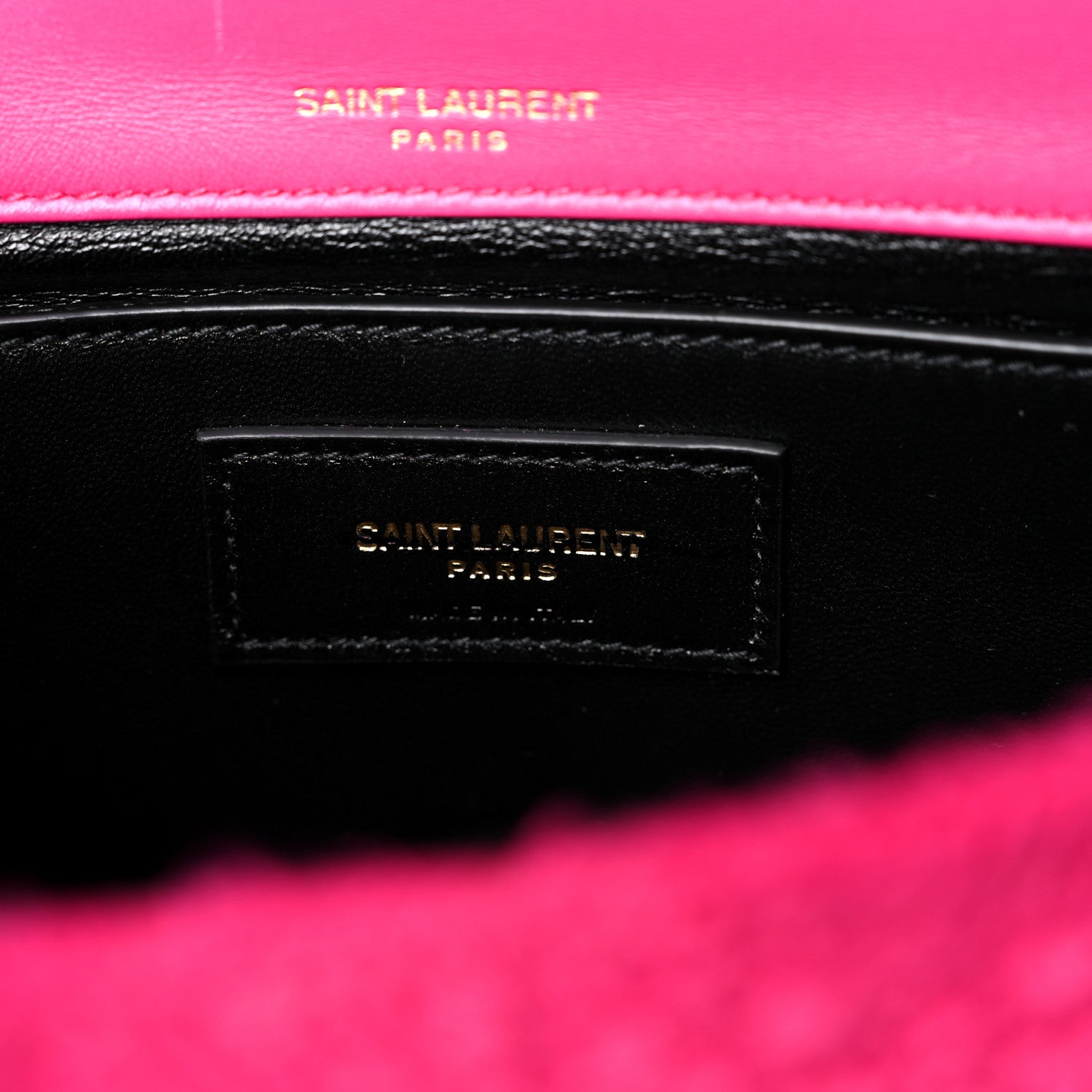 Saint Laurent Boucle Tweed Patchwork Monogram Medium Jamie Baguette Magenta 6 of 8