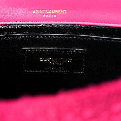 Saint Laurent Boucle Tweed Patchwork Monogram Medium Jamie Baguette Magenta 6 of 8