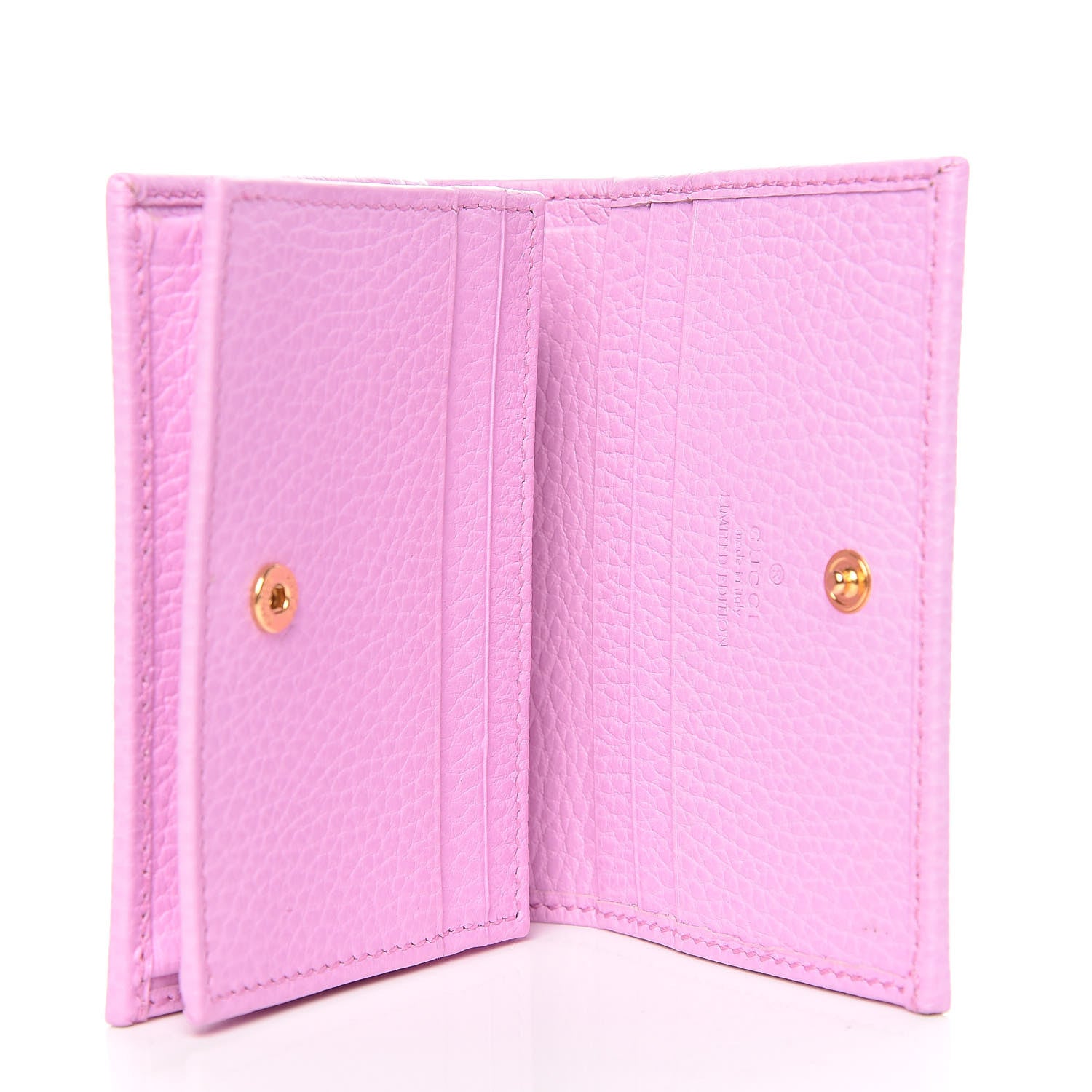 Gucci Dollar Calfskin Bosco Card Case Wallet Malva 5 of 8