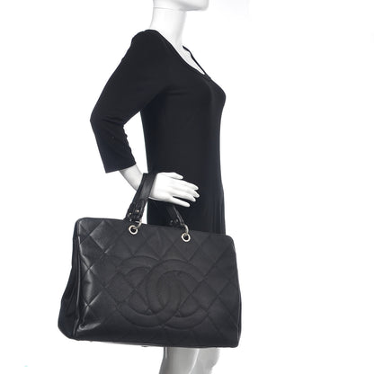 Chanel Soft Caviar Quilted CC Timeless Tote Black 2 of 11