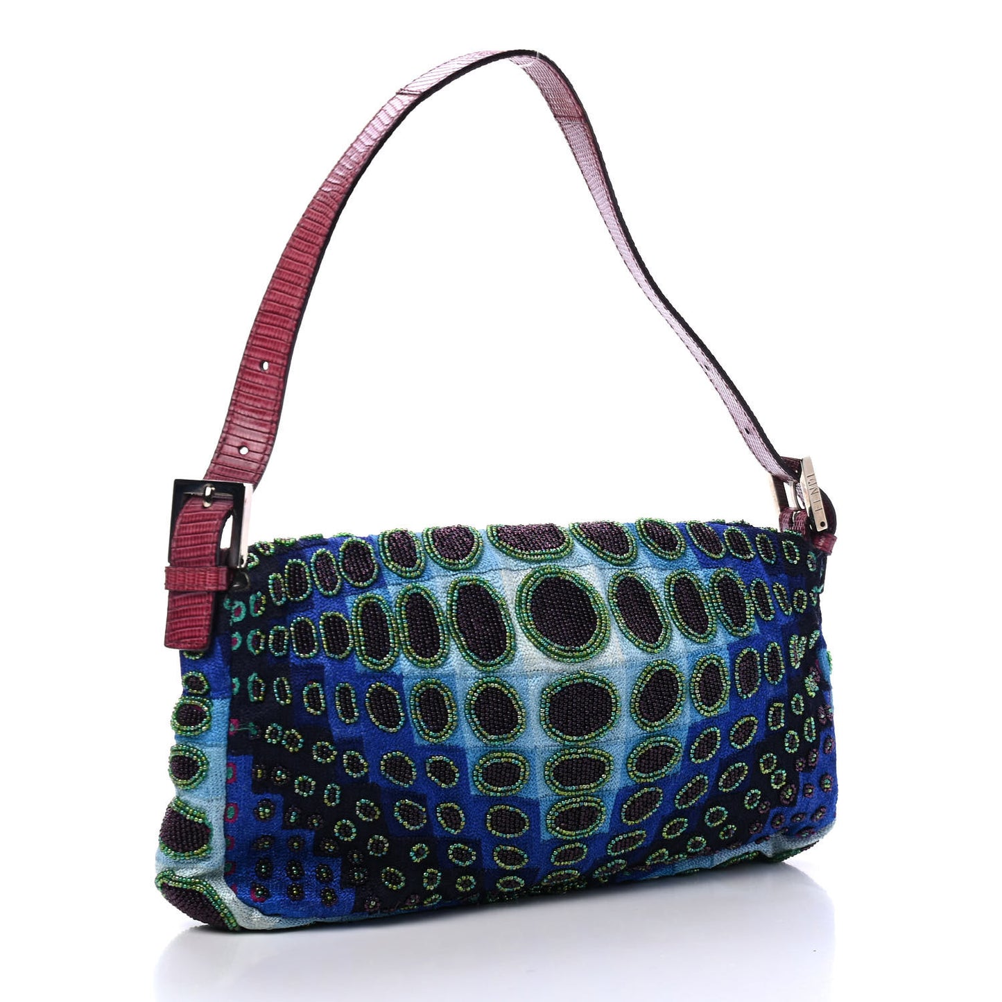 Lizard Beaded Baguette Blue