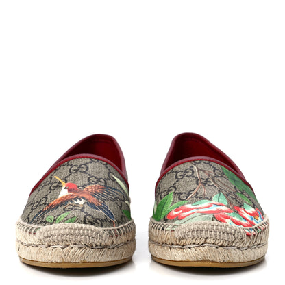 Gucci GG Supreme Monogram Tian Womens Espadrilles 36 Beige Multicolor Red 2 of 11