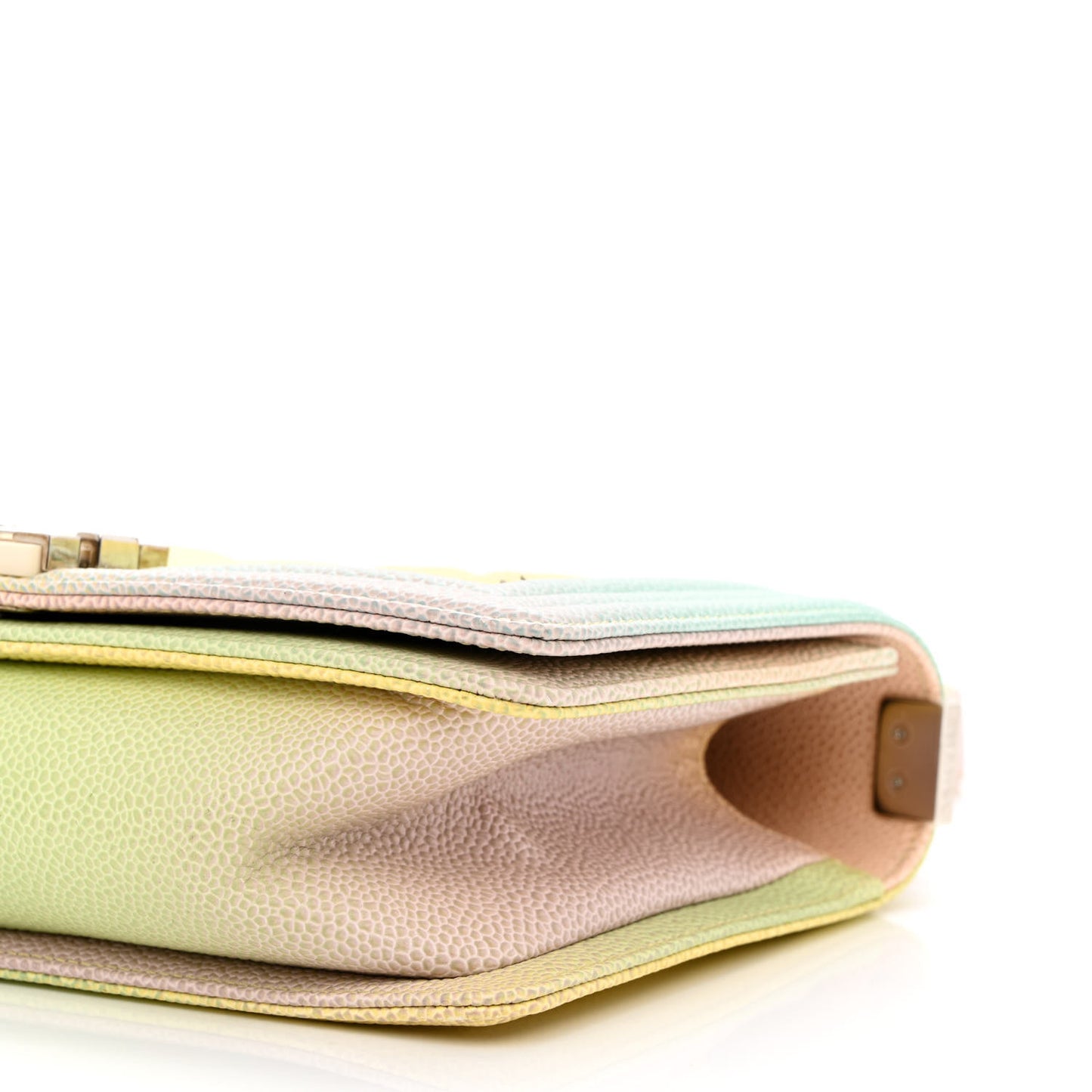 Caviar Quilted Medium Cuba Rainbow Boy Flap Pink Multicolor