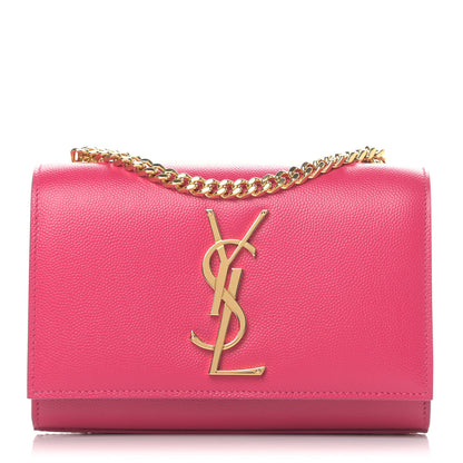 Saint Laurent Grain De Poudre Small Monogram Kate Satchel Bubblegum 1 of 4