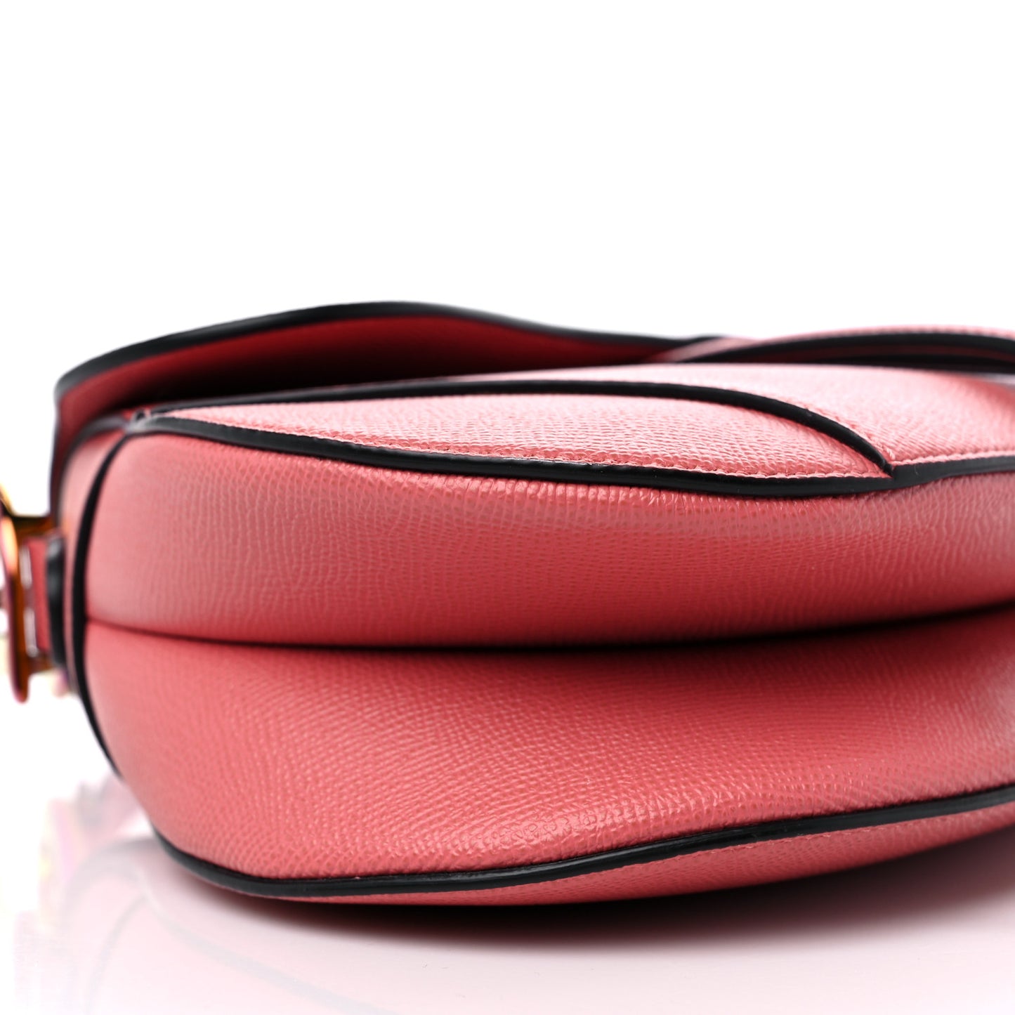 Grained Calfskin Saddle Bag Pink