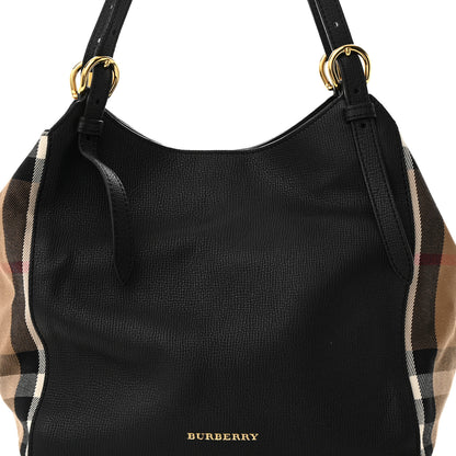 Burberry Grainy Calfskin House Check Small Canterbury Black 7 of 12
