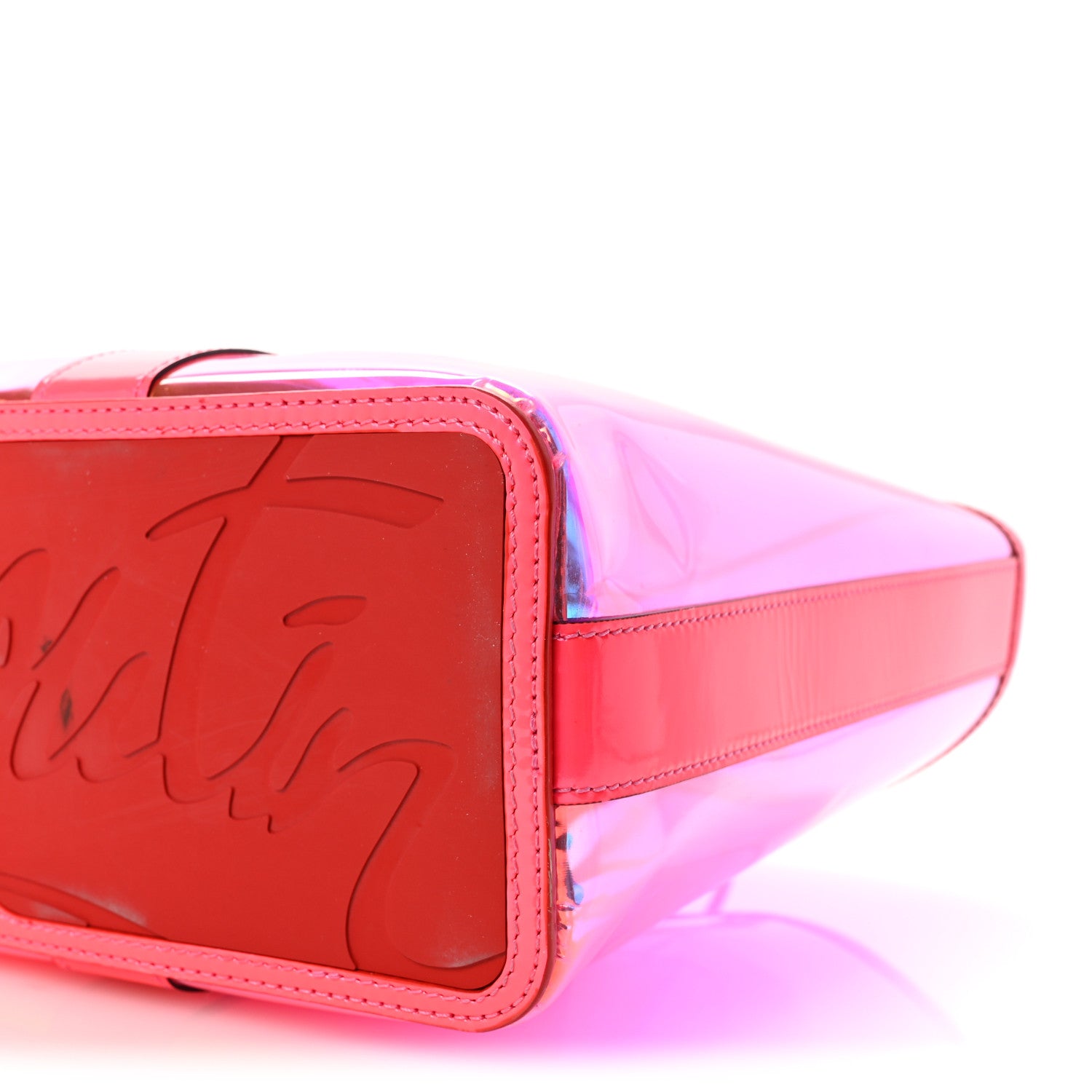 Christian Louboutin PVC Spikes East West Cabata Tote Pink 1790023