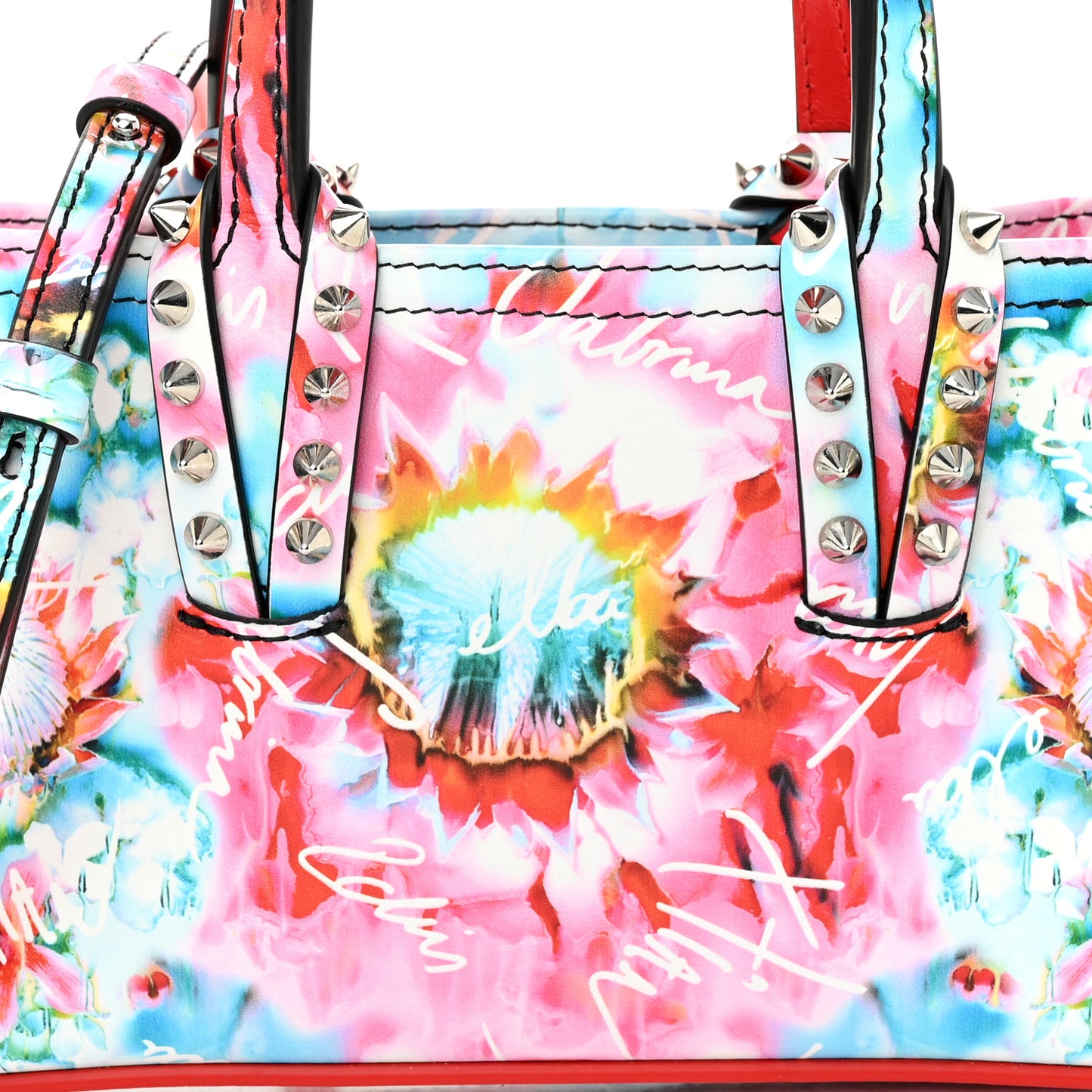 Calfskin Nano Celebration Print Cabata Tote Multicolor