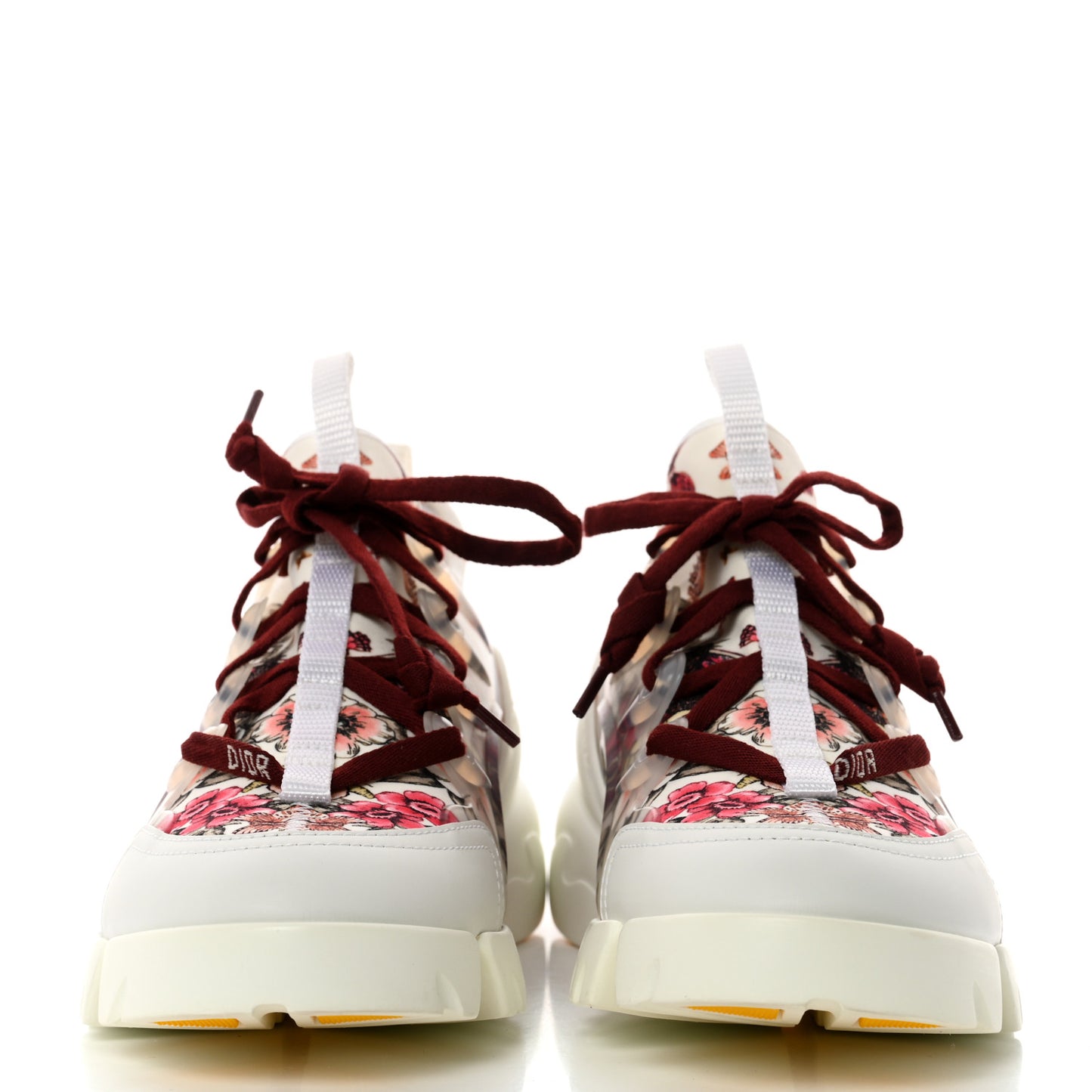 Neoprene Rubber Champetre Print Womens D-Connect Sneakers 36 White Multicolor