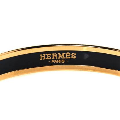 Hermes Enamel Printed Narrow Tree of Song Bracelet 70 Faux Gris 5 of 6