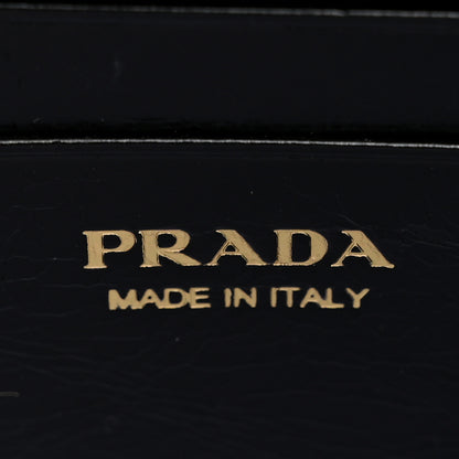 Prada Soft Lux Card Holder With Chain Black 6 of 9