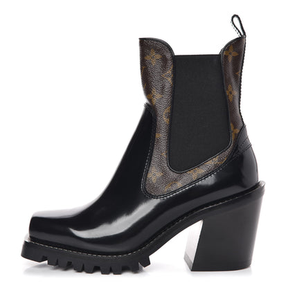 Louis Vuitton Patent Monogram Limitless Ankle Boots 38.5 1 of 10