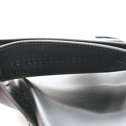 Hermes Calfskin Womens Chypre Sandals 38.5 Black 7 of 9