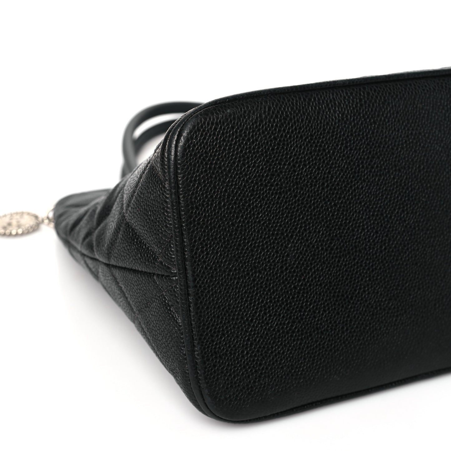 Caviar Quilted Medallion Tote Black