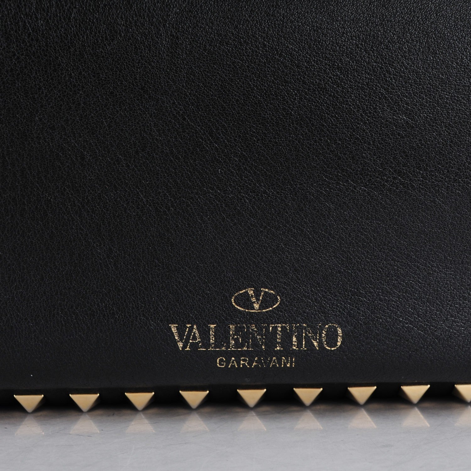Valentino Garavani Vitello Medium Rockstud Tote Black 8 of 11