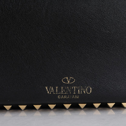 Valentino Garavani Vitello Medium Rockstud Tote Black 8 of 11