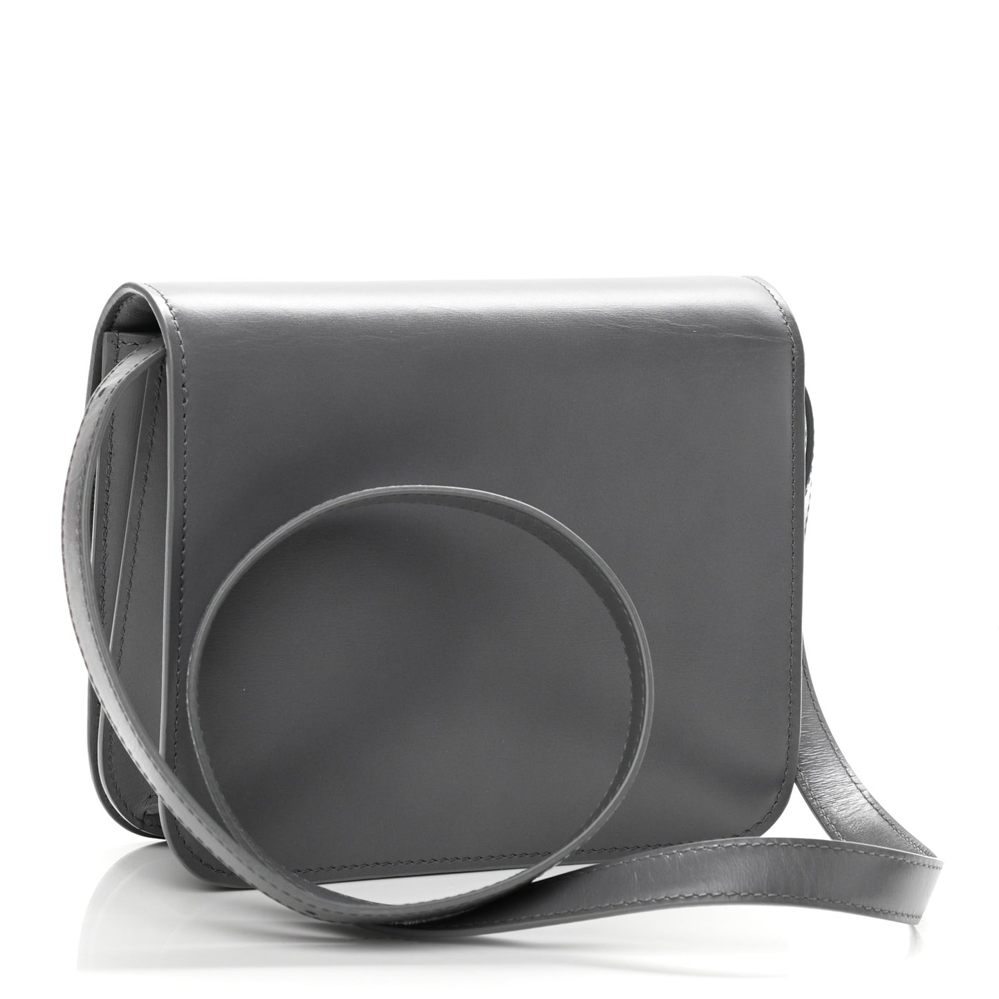 Box Calfskin Teen Classic Box Flap Bag Light Charcoal
