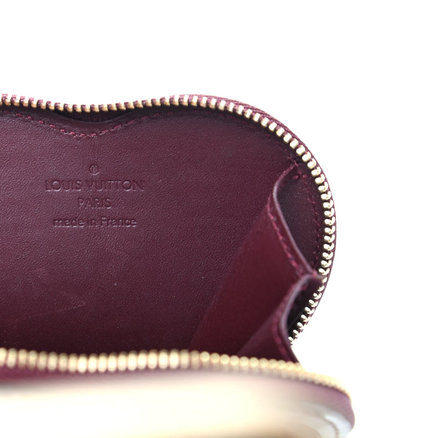 Vernis Embellished Coeur Heart Coin Purse Rouge Fauviste
