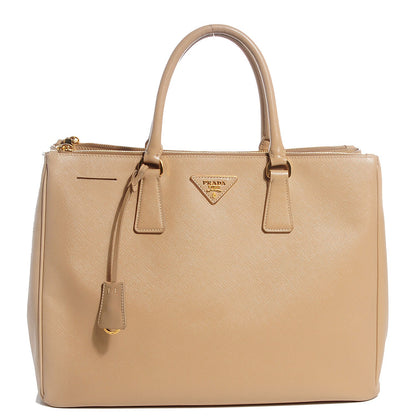 Prada Saffiano Lux Large Double Zip Tote Sabbia 1 of 9