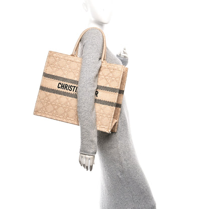 Christian Dior Raffia Cannage Large Book Tote Natural 2 of 11