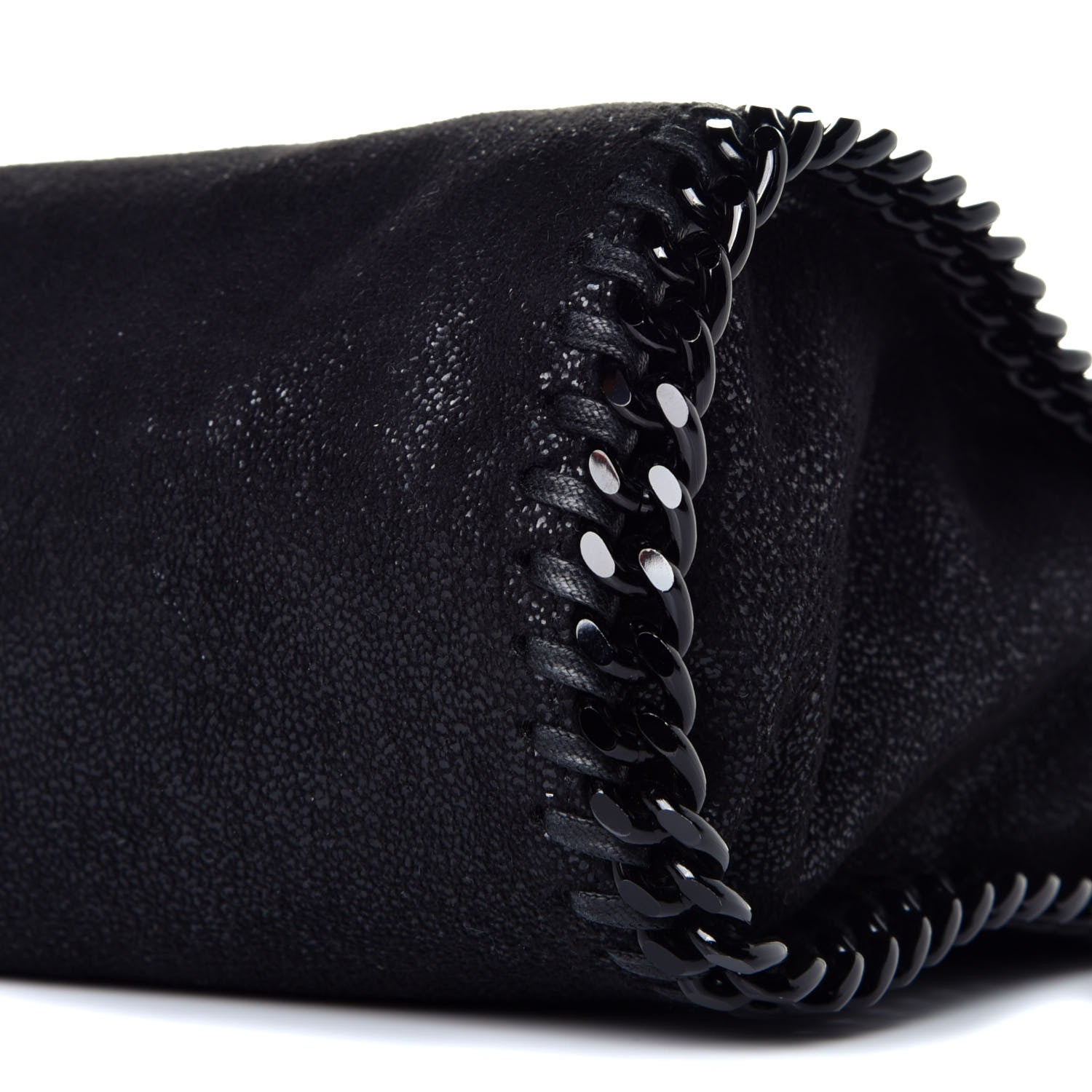 Stella McCartney Shaggy Deer Mini Falabella Fold Over Tote Black 8 of 8
