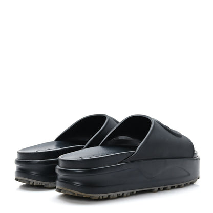 Gucci Soft Rubber Womens Interlocking G Platform 42mm Slide Sandals 39 Black 4 of 8
