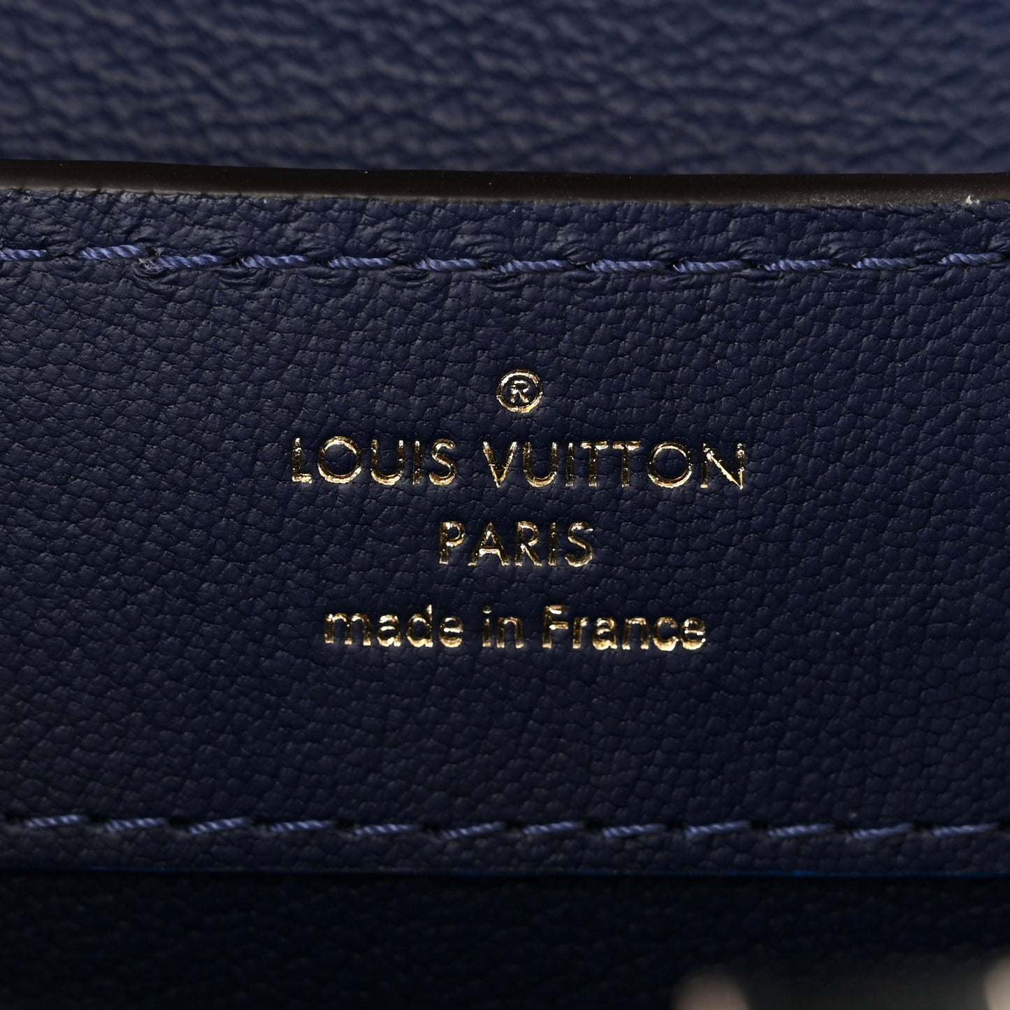 Taurillon Crocodile Capucines Mini White Bleu Santorin