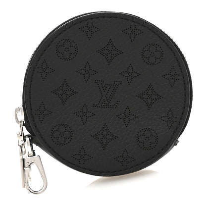 Louis Vuitton Mahina Round Coin Purse Black 1 of 7