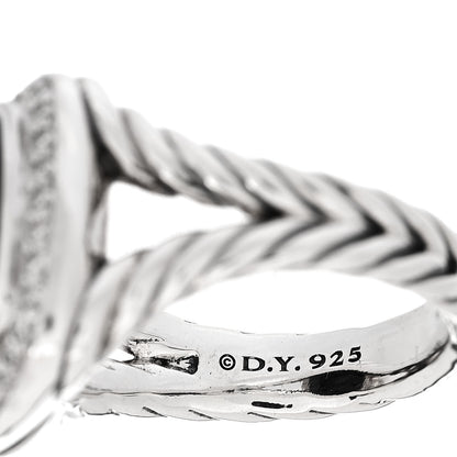 David Yurman Sterling Silver Diamond Black Onyx 11mm Albion Ring 49 5 5 of 7