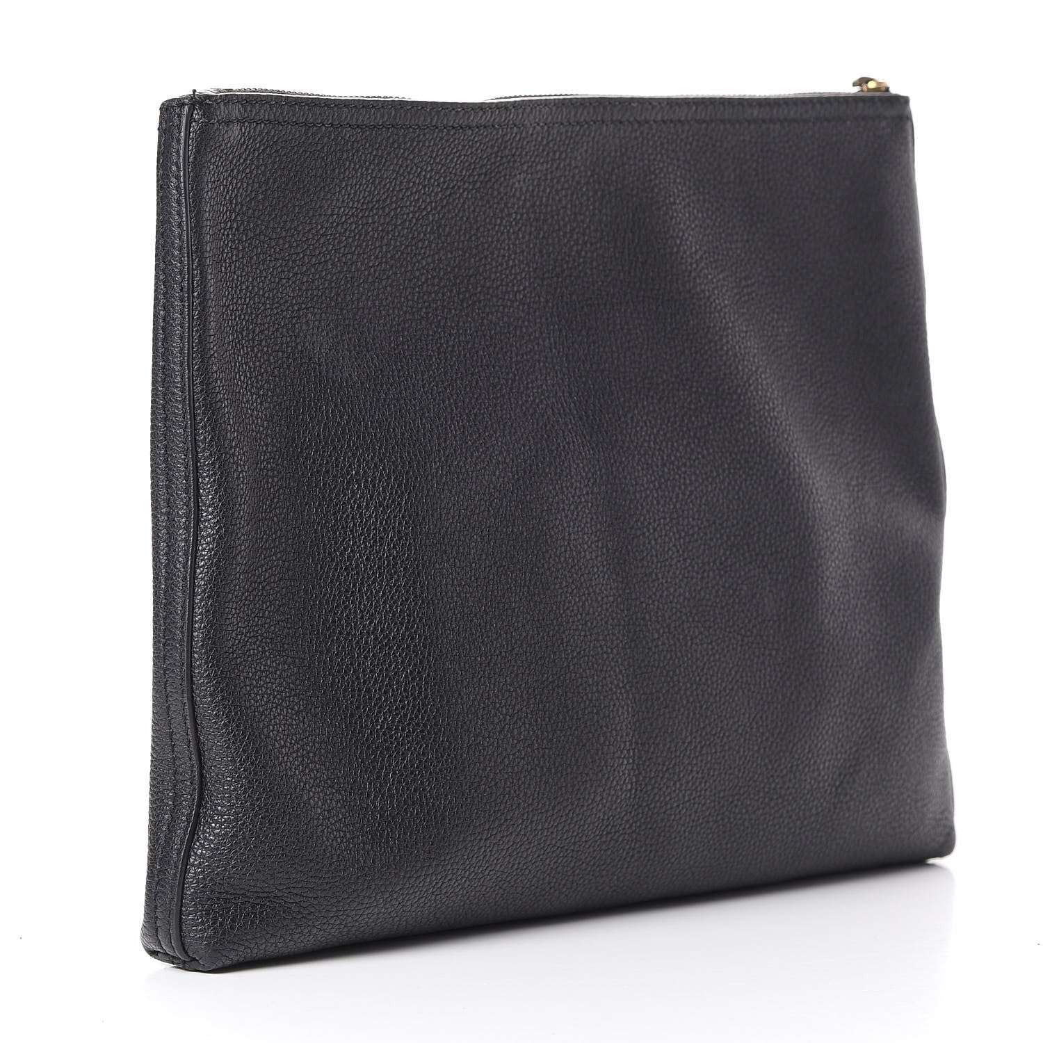 Gucci Pebbled Calfskin Medium Logo Portfolio Clutch Black 2 of 10