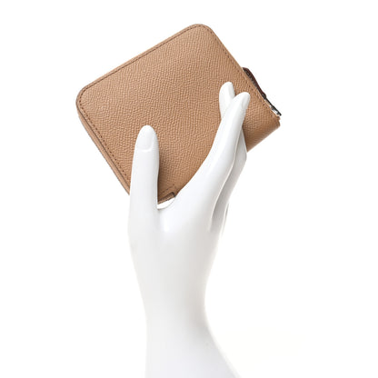 Hermes Epsom Silk'in Compact Wallet Chai 2 of 9